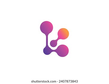 Letter L Technology vector monogram logo design template. Letter L molecule, Science and Bio technology Vector logo