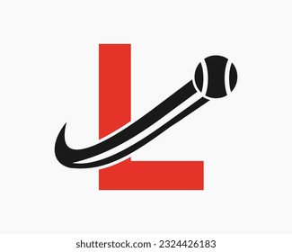 Letter L Tennis Club Logo Design Template. Tennis Sport Academy, Club Logo