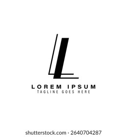 letter L thin line Logo. Alphabet L invitation card Icon