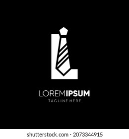 Letter L Tie Elegant Logo Design Vector Icon Graphic Emblem Illustration Background Template