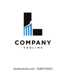 Letter L Trading Logo Icon Vector