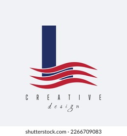 Letter L Trendy Design Logo Concept. Creative Icon Logo with Sound Wave Vector Illustration