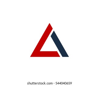 Letter L Triangle Logo Design Template Element