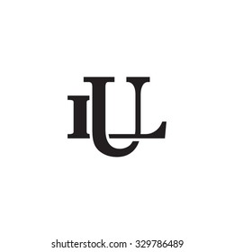 letter L and U monogram logo