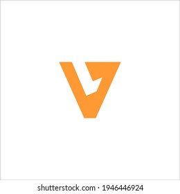 letter L V logo design vector sign