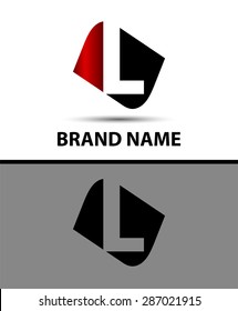 Letter L Vector elegant alphabet symbol 
