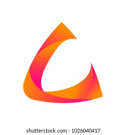 Letter L vector font. Gradient alphabet abstract shape design. Playful color dynamic flat for your unique elements, logo, headline, corporate identity, application, joyful poster