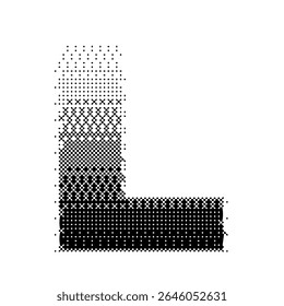 Letter L vector with gradation bitmap effect