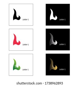 Letter L in vector graphics