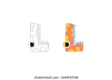 Letter L Vektorillustration Icon Illustration Paket