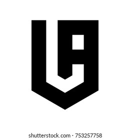 letter L and A vector logo.
