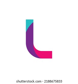 Letter L Vector Logo Colored By Stock Vector (Royalty Free) 2188675833 ...