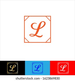 Letter L vector for logo design on white background.L
