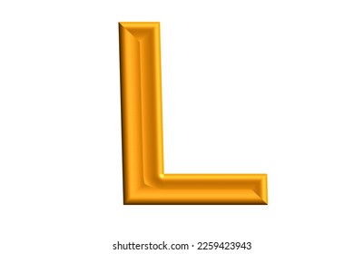 Diseño del logotipo vectorial de la letra L, representación 3D