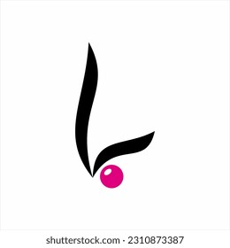 Letter L vector logo design with eyeball symbol.
