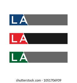 letter L A vector logo. template icon.