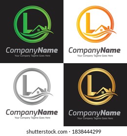 Letter L vector logo template, Colorful Letter L logo, Real Estate, Building and Construction Logo Design Template Vector Icon