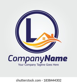 Letter L vector logo template, Colorful Letter L logo, Real Estate, Building and Construction Logo Design Template Vector Icon