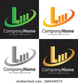 Letter L vector logo template, Colorful Letter L logo, Financial Company Logo, Financial Institute Advisors Logo Design Template Vector Icon