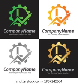 Letter L vector logo template, Colorful Letter L logo, Financial Company Logo, Financial Institute Advisors Logo Design Template Vector Icon