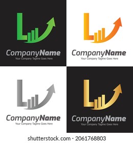 Letter L vector logo template, Colorful Letter L logo, Financial Company Logo, Financial Institute Advisors Logo Design Template Vector Icon