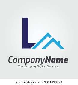 Letter L vector logo template, Colorful Letter L logo, Real Estate, Building and Construction Logo Design Template Vector Icon