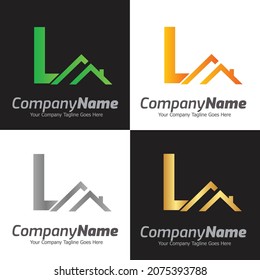 Plantilla para el logotipo del vector de la letra L, logotipo de la letra colorida L, logotipo de la empresa financiera, icono de la plantilla de diseño de los asesores del instituto financiero