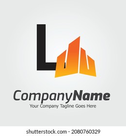 Letter L vector logo template, Colorful Letter L logo, Real Estate, Building and Construction Logo Design Template Vector Icon