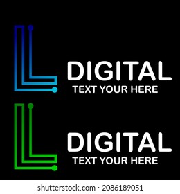 ilustración del logotipo del vector de letra l.Este logotipo es adecuado para empresas