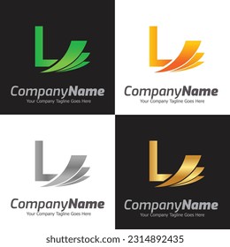 Letter L vector logo template, Colorful Letter L logo, Financial Company Logo, Financial Institute Advisors Logo Design Template Vector Icon