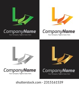 Letter L vector logo template, Colorful Letter L logo, Financial Company Logo, Financial Institute Advisors Logo Design Template Vector Icon