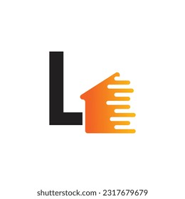 Plantilla de logotipo vectorial de la letra L, logotipo de la letra colorida L, inmobiliario, logotipo de construcción y diseño de la plantilla de vectores