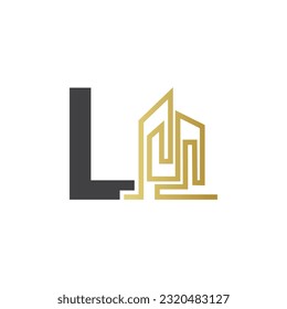 Letter L vector logo template, Colorful Letter L logo, Real Estate, Building and Construction Logo Design Template Vector Icon