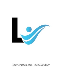 Plantilla para el logotipo del vector de la letra L, logotipo de la letra colorida L, logotipo de la empresa financiera, icono de la plantilla de diseño de los asesores del instituto financiero