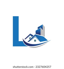 Letter L vector logo template, Colorful Letter L logo, Real Estate, Building and Construction Logo Design Template Vector Icon