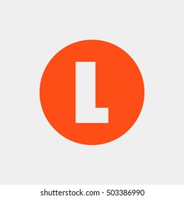 Letter L vector, logo. Useful as branding symbol, corporate identity, alphabet element, circle app icon, clip art and illustration.