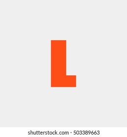 Letter L vector, logo. Useful as branding symbol, corporate identity, alphabet element, app icon, clip art and illustration.