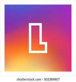 Letter L vector, logo. Useful as branding symbol, corporate identity, alphabet element, app icon, clip art and illustration.