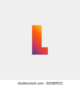 Letter L vector, logo. Useful as branding symbol, corporate identity, alphabet element, app icon, clip art and illustration.