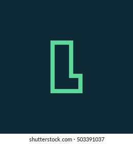 Letter L vector, logo. Useful as branding symbol, corporate identity, alphabet element, app icon, clip art and illustration.