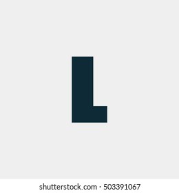 Letter L vector, logo. Useful as branding symbol, corporate identity, alphabet element, app icon, clip art and illustration.