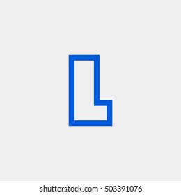 Letter L vector, logo. Useful as branding symbol, corporate identity, alphabet element, app icon, clip art and illustration.