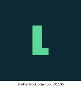 Letter L vector, logo. Useful as branding symbol, corporate identity, alphabet element, app icon, clip art and illustration.