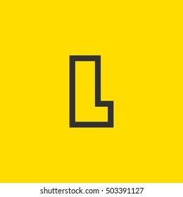 Letter L vector, logo. Useful as branding symbol, corporate identity, alphabet element, app icon, clip art and illustration.