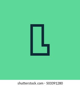Letter L vector, logo. Useful as branding symbol, corporate identity, alphabet element, app icon, clip art and illustration.