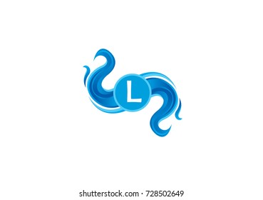 Letter L Water Stock Vector (Royalty Free) 728502649 | Shutterstock