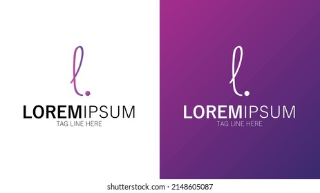 Letter L Web Logo Design Concept for Company Business Corporates Gradient color theme Vector EPS files