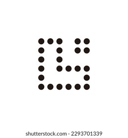 Letra ventana L, símbolo geométrico simple vector de logotipo