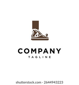 Letter L Wood Planer Logo Icon Vector