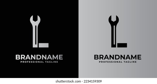 letter L wrench logo, suitable for any business related to wrench with L initials.